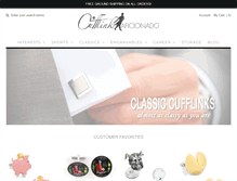Tablet Screenshot of cufflinkaficionado.com